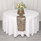 Black Gold Wave Embroidered Table Runner Black Gold Wave Embroidered Table Runner