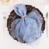 Elevate Your Dining Experience with Dusty Blue Organza Dinner Napkins