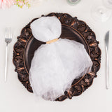 Elevate Your Dining Experience with White Sheer Crinkled Organza Dinner Napkins