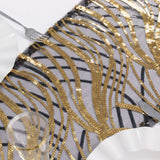 Black Gold Sequin Table Runner Black Gold Sequin Table Runner