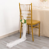 White Sheer Crinkled Organza Chair Sashes - Add Elegance to Your Event